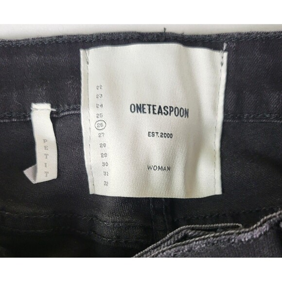 One Teaspoon Womens Petite Size 26P Black Punk Freebird II NWT - Picture 3 of 9